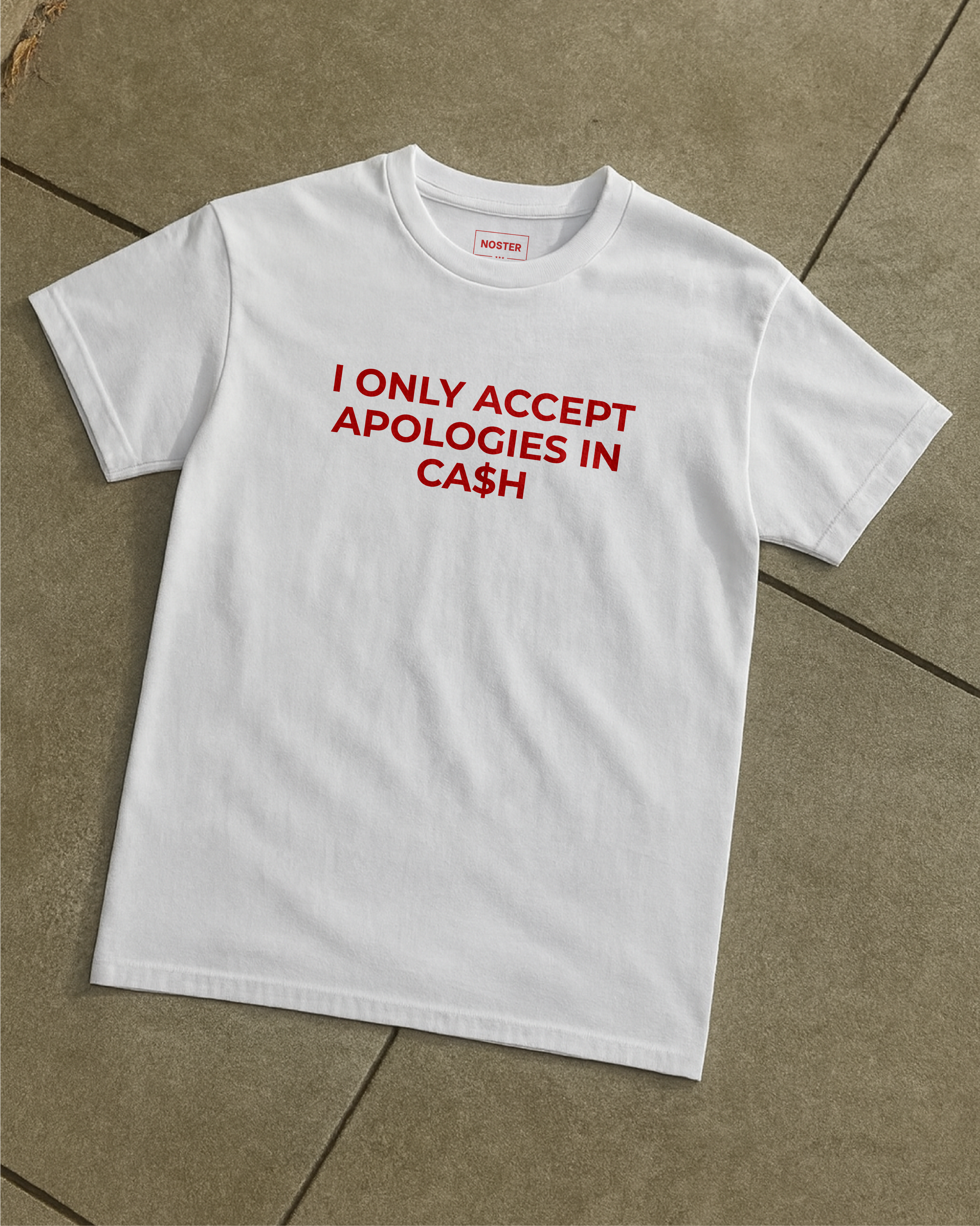 I ONLY ACCEPT APOLOGIES IN CA$H